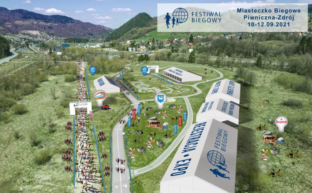 Miasteczko Biegowe na Nakle 12. Festiwalu Biegowego w Piwnicznej