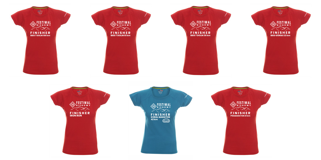 Takie koszulki czekają na finisherów 13. Festiwalu Biegowego w Piwnicznej-Zdroju