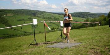 Dominika Wiśniewska-Ulfik tuż przed metą