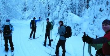 Drapa - zdobywanie szczytów w Beskidzie Wyspowym na nartach biegowych