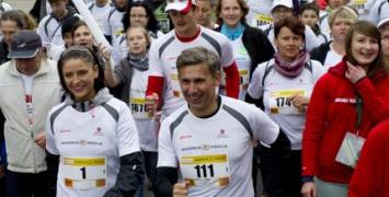 Joanna Mucha na biegu Biegnij Warszawo