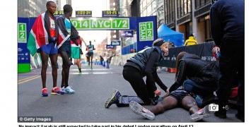 Mo Farah upadł po przekroczeniu linii mety