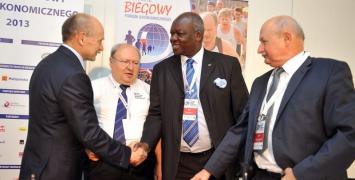 Zygmunt Berdychowski i Bruno Gozzelino na kongresie WMRA