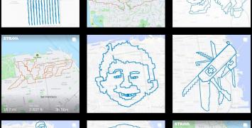 Biegacze (i rowerzyści) tworzą dzieła sztuki na mapach