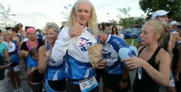 Didier Woloszyn po ukończeniu 33. Ironmana/ Fot. YouTube