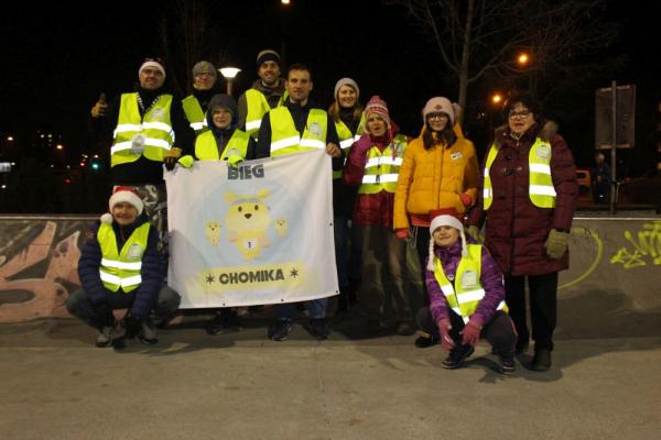 Mikołajkowy Nocny Bieg Chomika w Warszawie (5.12.2019)